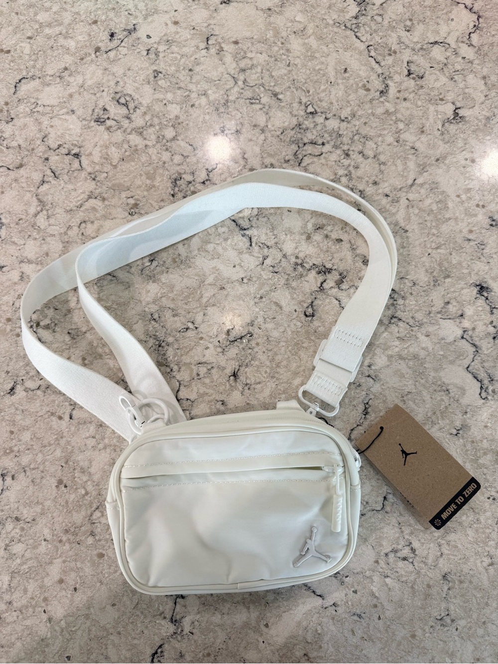 NEW - Jordan Jumpman 1.5L White Crossbody Bag Sport Casual
